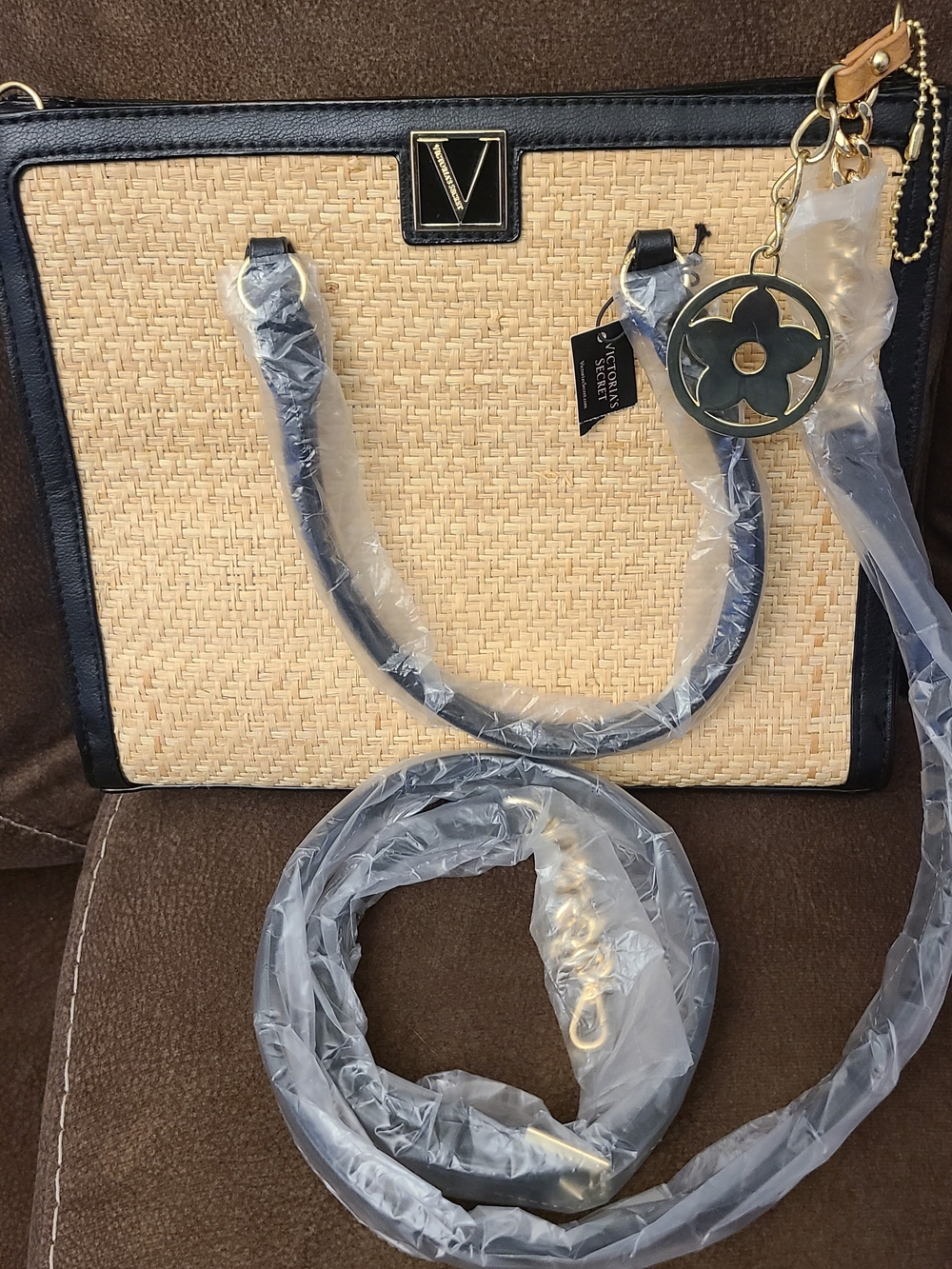 Victoria's Secret Women’s Tote Bag with Gold Hardware